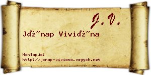 Jónap Viviána névjegykártya